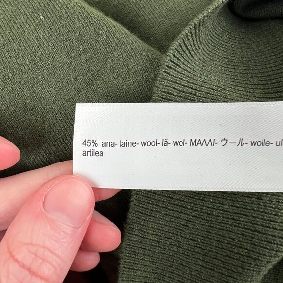 Massimo Dutti Silk Wool Thin Turtleneck Sweater Light Quiet Luxury Slytherin - Picture 5 of 10